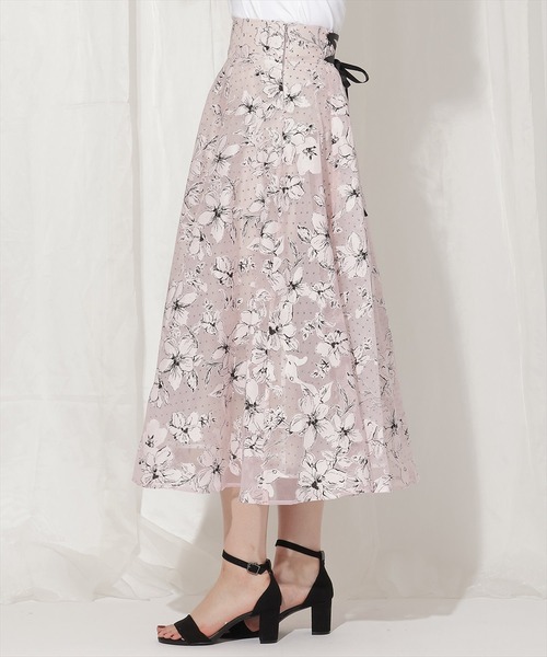 WILLSELECTION（ウィルセレクション）の「ドットフラワー単色スカート