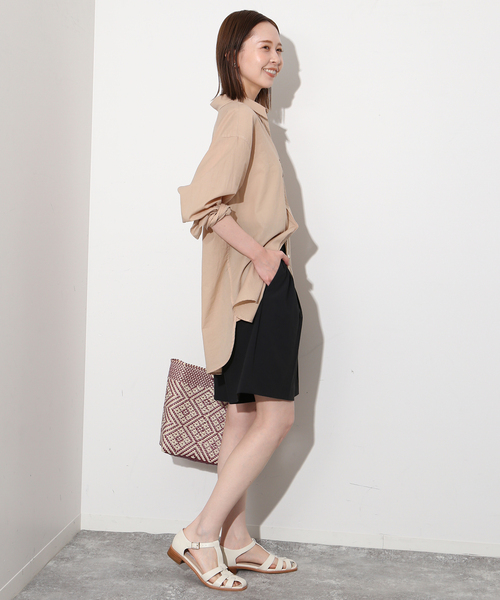 SLOBE IENA（スローブイエナ）の「2タックキュロット【洗濯機洗い可能】（その他パンツ・レディース・ホワイト/ブラック・38/36）」の5枚目の写真