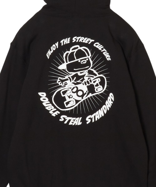 DOUBLE STEAL(ダブルスティール)の「スケートDOUBZ 裏パイルパーカー(パーカー・メンズ・ライトオリーブ/ブラック/杢グレー・X-LARGE/LARGE/MEDIUM)」の2枚目の写真