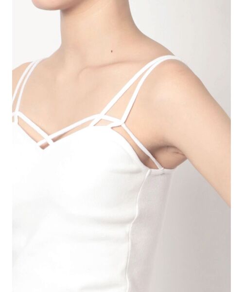 GYDA（ジェイダ）の「バインダーキャミ（キャミソール・レディース・ブラック/オフホワイト・FREE）」の20枚目の写真