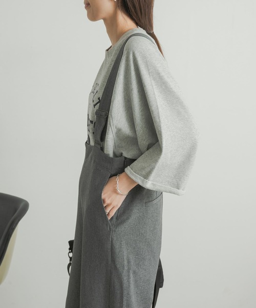 URBAN RESEARCH DOORS（アーバンリサーチドアーズ）の「ミニ裏毛BIGスリーブロゴプルオーバー（Tシャツ/カットソー・レディース・グレー/ライトベージュ/スミクロ・MEDIUM）」の19枚目の写真