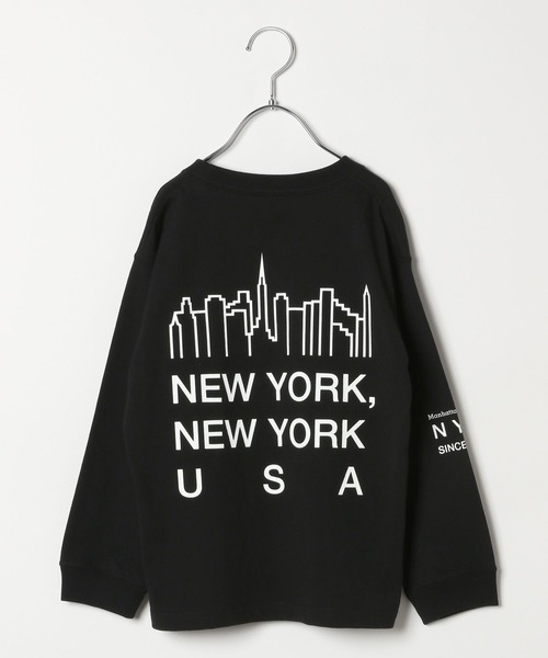 Manhattan Portage(マンハッタンポーテージ)の「【Manhattan Portage(マンハッタンポーテージ)】プリント長袖Tシャツ(KIDS)(Tシャツ/カットソー・キッズ・ピンク/ホワイト/ブラック・130cm/150cm)」の5枚目の写真