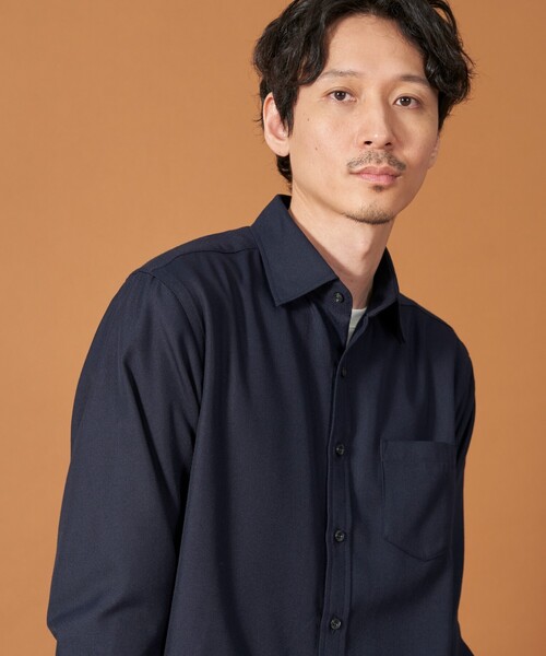 THE SHOP TK （ザ ショップ ティーケー ）の「◆【シワになりにくい】マウントネルシャツ（シャツ/ブラウス・メンズ・ネイビー/ブルー系その他/モスグリーン系1/オフホワイト・03/02/04/01）」の3枚目の写真