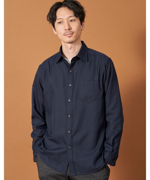 THE SHOP TK （ザ ショップ ティーケー ）の「◆【シワになりにくい】マウントネルシャツ（シャツ/ブラウス・メンズ・ネイビー/ブルー系その他/モスグリーン系1/オフホワイト・03/02/04/01）」の5枚目の写真