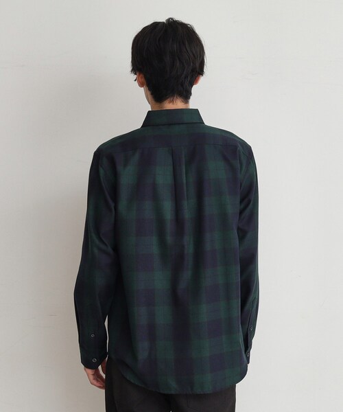 THE SHOP TK （ザ ショップ ティーケー ）の「◆【シワになりにくい】マウントネルシャツ（シャツ/ブラウス・メンズ・ネイビー/ブルー系その他/モスグリーン系1/オフホワイト・03/02/04/01）」の8枚目の写真