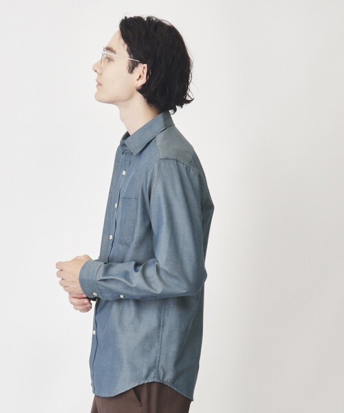 THE SHOP TK （ザ ショップ ティーケー ）の「◆【シワになりにくい】マウントネルシャツ（シャツ/ブラウス・メンズ・ネイビー/ブルー系その他/モスグリーン系1/オフホワイト・03/02/04/01）」の16枚目の写真