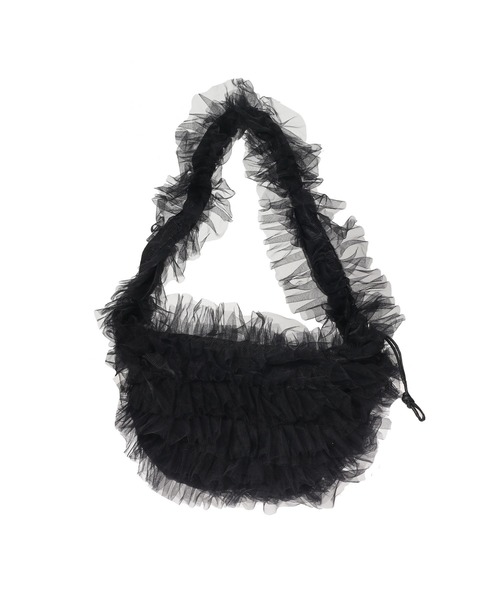 fifth(フィフス)の「チュールミニバッグ(ハンドバッグ・レディース・ライトグレー/アイボリー/ブラック・FREE)」の1枚目の写真