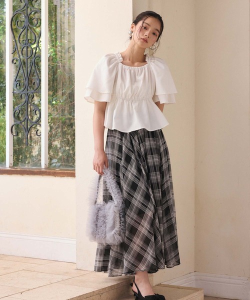 fifth(フィフス)の「チュールミニバッグ(ハンドバッグ・レディース・ライトグレー/アイボリー/ブラック・FREE)」の8枚目の写真