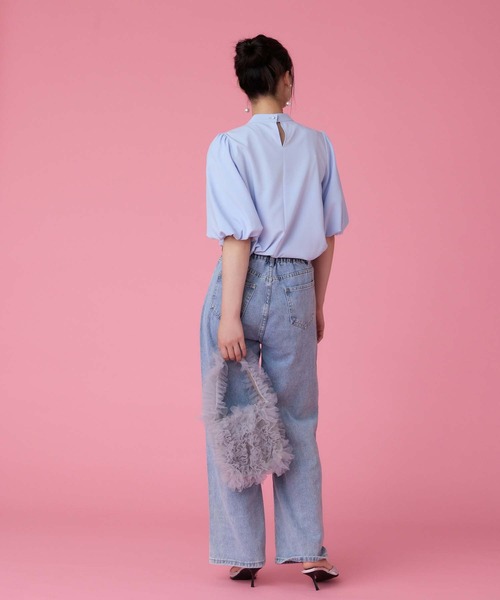 fifth(フィフス)の「チュールミニバッグ(ハンドバッグ・レディース・ライトグレー/アイボリー/ブラック・FREE)」の5枚目の写真