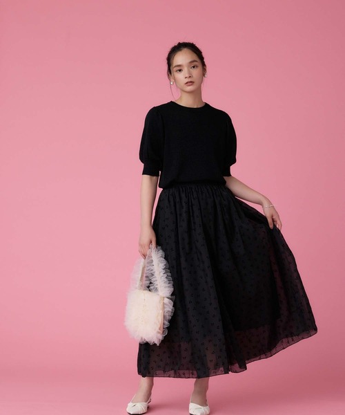 fifth(フィフス)の「チュールミニバッグ(ハンドバッグ・レディース・ライトグレー/アイボリー/ブラック・FREE)」の9枚目の写真