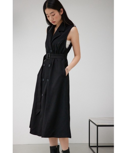 AZUL by moussy（アズールバイマウジー）の「トレンチジレワンピース（ワンピース・レディース・ブラック/カーキ/グレー系その他/ベージュ・SMALL/MEDIUM）」の12枚目の写真