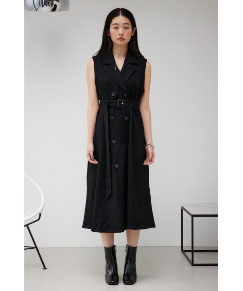 AZUL by moussy（アズールバイマウジー）の「トレンチジレワンピース（ワンピース・レディース・ブラック/カーキ/グレー系その他/ベージュ・SMALL/MEDIUM）」の9枚目の写真