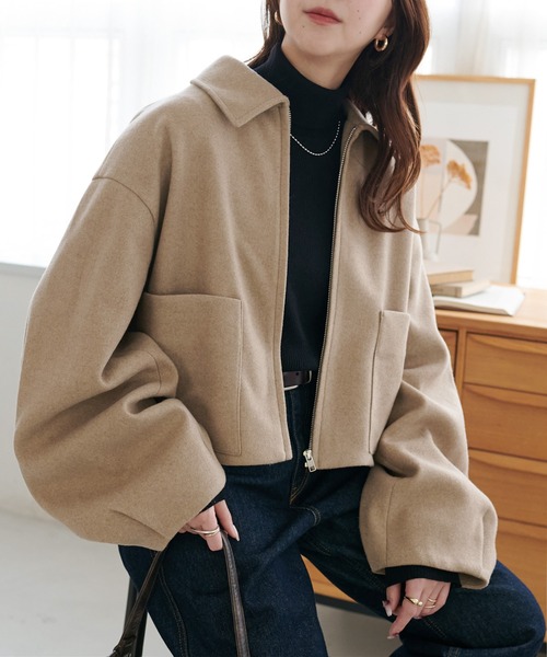 DISCOAT 中空糸ジップジャケット ベージュ 軽量/マルチに活躍】中空糸ジップジャケット《WEB限定カラーあり