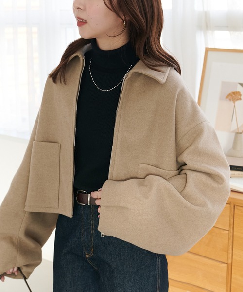 DISCOAT 中空糸ジップジャケット ベージュ 軽量/マルチに活躍】中空糸ジップジャケット《WEB限定カラーあり