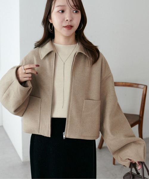 DISCOAT 中空糸ジップジャケット ベージュ 軽量/マルチに活躍】中空糸ジップジャケット《WEB限定カラーあり