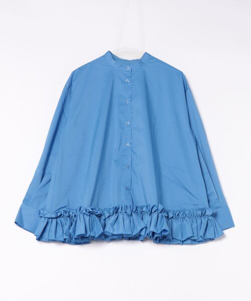 STYLEBLOCK(スタイルブロック)の「TCPUブロード裾フリルブラウス(シャツ/ブラウス・レディース・ブラック/ブルー/ホワイト・M)」の3枚目の写真