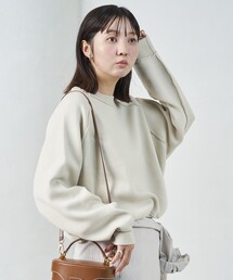 FREAK'S STORE（フリークスストア）の「限定展開　スウェットライクラグランショートニットプルオーバー（ニット/セーター）」