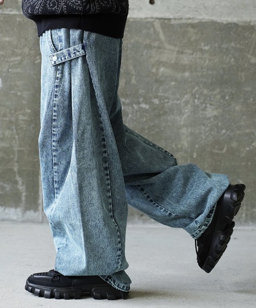 Beno（ビーノ）の「バルーンスナップバギーデニムパンツ（デニムパンツ・メンズ・ブラック/ブラック系その他/キナリ/ブルー系その他2・SMALL/MEDIUM/LARGE）」の19枚目の写真