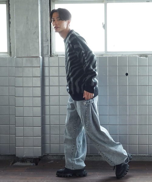 Beno（ビーノ）の「バルーンスナップバギーデニムパンツ（デニムパンツ・メンズ・ブラック/ブラック系その他/キナリ/ブルー系その他2・SMALL/MEDIUM/LARGE）」の17枚目の写真