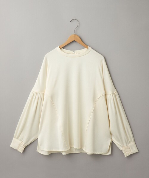 RONEL（ロネル）の「【RONEL】ワッシャーサテンドルマンブラウス（シャツ/ブラウス・レディース・オフホワイト/ネイビー・FREE）」の12枚目の写真