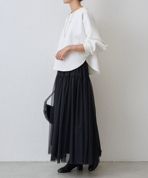 BEARDSLEY（ビアズリー）の「ドットチュールスカート（スカート・レディース・ブラック・FREE）」の3枚目の写真