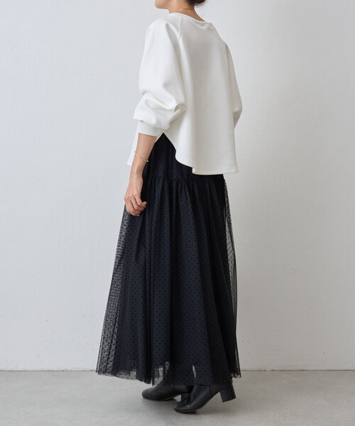 BEARDSLEY（ビアズリー）の「ドットチュールスカート（スカート・レディース・ブラック・FREE）」の4枚目の写真