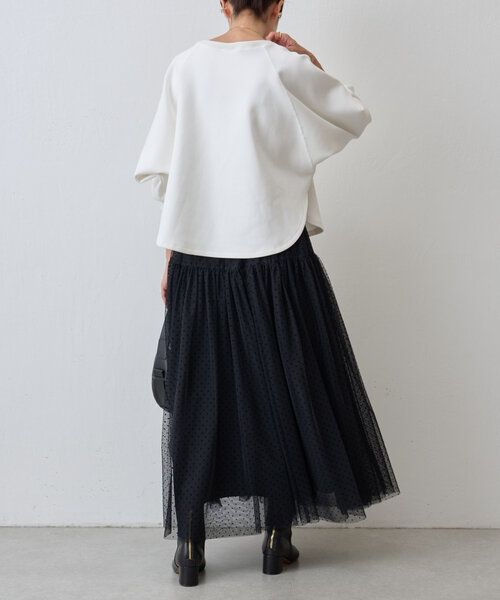 BEARDSLEY（ビアズリー）の「ドットチュールスカート（スカート・レディース・ブラック・FREE）」の5枚目の写真