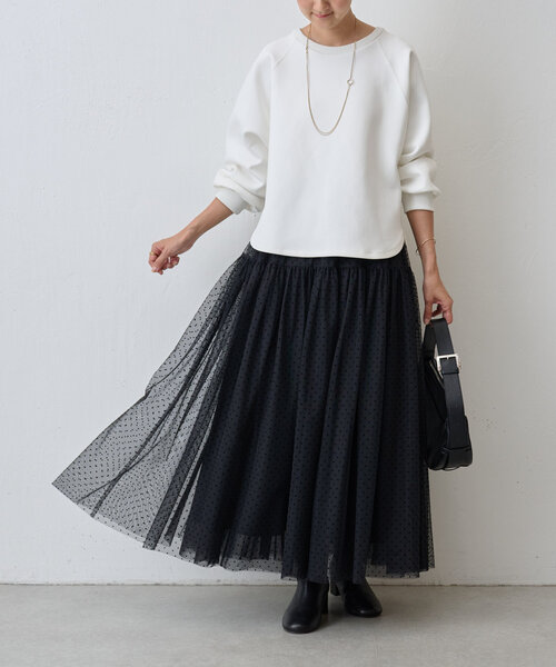 BEARDSLEY（ビアズリー）の「ドットチュールスカート（スカート・レディース・ブラック・FREE）」の6枚目の写真