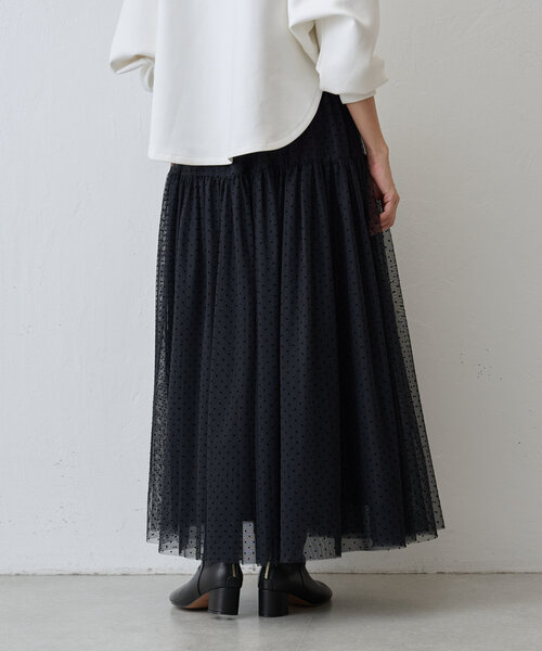 BEARDSLEY（ビアズリー）の「ドットチュールスカート（スカート・レディース・ブラック・FREE）」の10枚目の写真