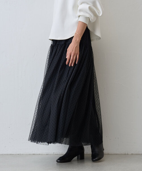 BEARDSLEY（ビアズリー）の「ドットチュールスカート（スカート・レディース・ブラック・FREE）」の11枚目の写真