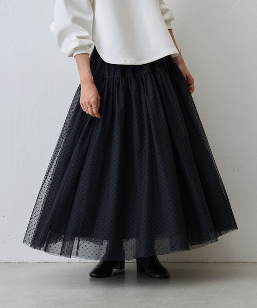 BEARDSLEY（ビアズリー）の「ドットチュールスカート（スカート・レディース・ブラック・FREE）」の13枚目の写真