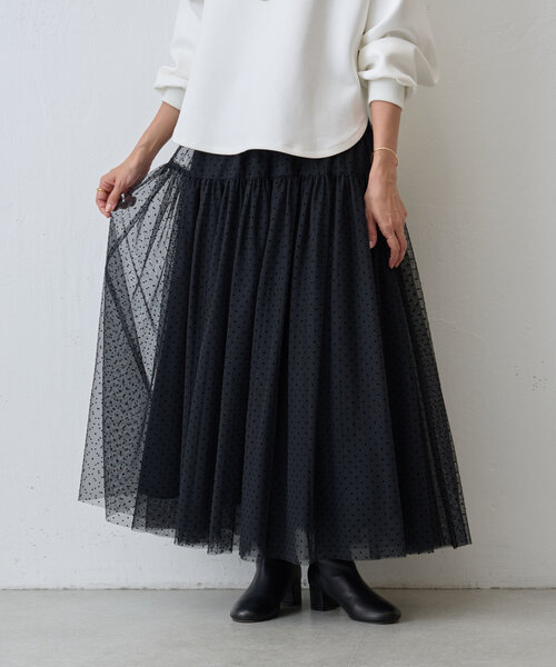 BEARDSLEY（ビアズリー）の「ドットチュールスカート（スカート・レディース・ブラック・FREE）」の14枚目の写真