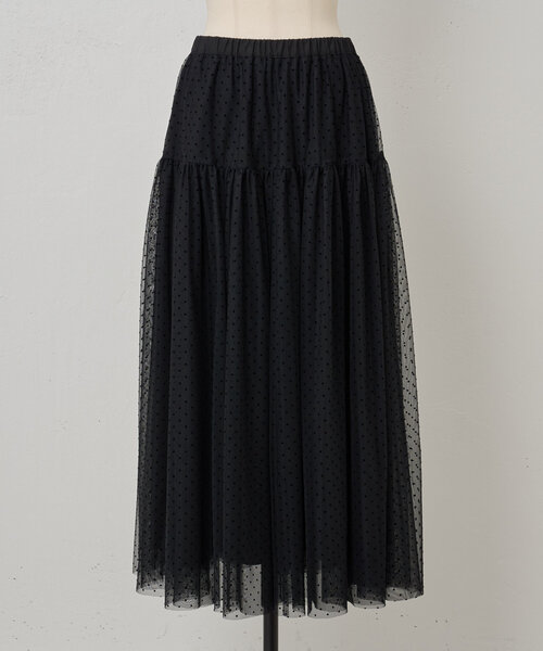 BEARDSLEY（ビアズリー）の「ドットチュールスカート（スカート・レディース・ブラック・FREE）」の16枚目の写真