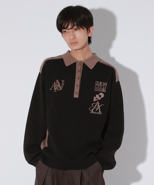 Anui（アニュイ）の「【UNISEX】ゲーミングポロニット（ニット/セーター・レディース・ブラウン系その他/ブラック系その他・MEDIUM）」の22枚目の写真