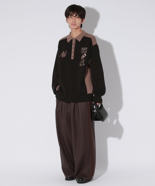 Anui（アニュイ）の「【UNISEX】ゲーミングポロニット（ニット/セーター・レディース・ブラウン系その他/ブラック系その他・MEDIUM）」の13枚目の写真