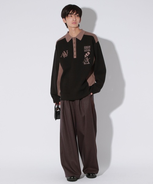 Anui（アニュイ）の「【UNISEX】ゲーミングポロニット（ニット/セーター・レディース・ブラウン系その他/ブラック系その他・MEDIUM）」の14枚目の写真