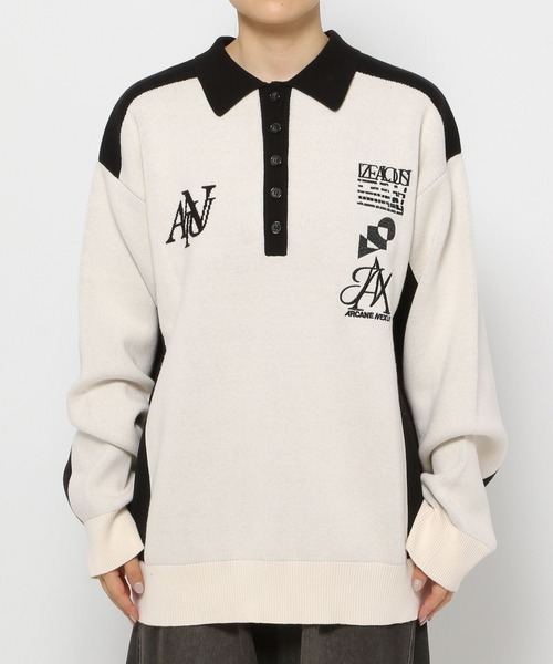 Anui（アニュイ）の「【UNISEX】ゲーミングポロニット（ニット/セーター・レディース・ブラウン系その他/ブラック系その他・MEDIUM）」の16枚目の写真