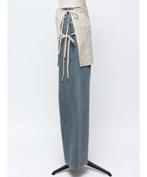 VEQUM（VEQUM）の「【VEQUM】TEXTURE WRAP SK（スカート・レディース・アイボリー/ブラック・FREE）」の4枚目の写真