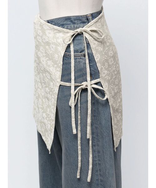 VEQUM（VEQUM）の「【VEQUM】TEXTURE WRAP SK（スカート・レディース・アイボリー/ブラック・FREE）」の6枚目の写真