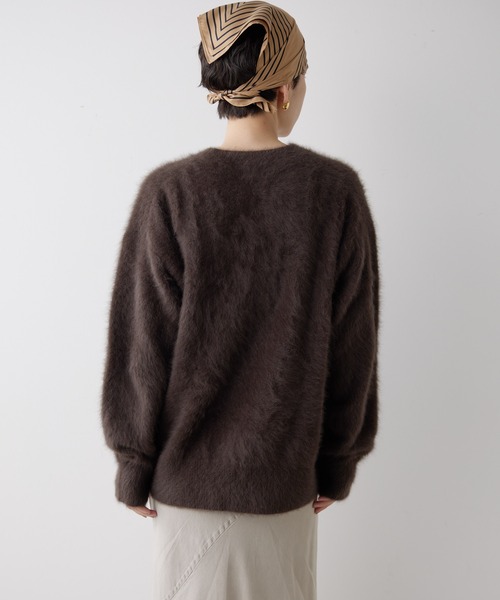 ウィムガゼット⭐︎カシミア混クルーネックファーニット Whim Gazette(ウィム ガゼット)のカシミヤ混クルーネックファー