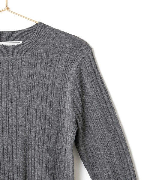 ROPE' PICNIC(ロペピクニック)の「ランダムリブニットプルオーバー(ニット/セーター・レディース・レッド/ネイビー/ダークブラウン/グレー・38)」の14枚目の写真