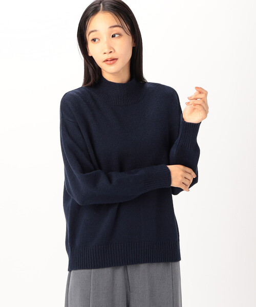 COMME CA ISM(コムサイズム)の「バックスリット ハイネックニット(ニット/セーター・レディース・ベージュ/ネイビー/モカ・MEDIUM/LARGE)」の8枚目の写真