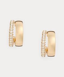 LAUREN RALPH LAUREN ゴールドスタッドピアス LAUREN RALPH ピアス ゴールドプレーテッド トーティシェル ロゴ