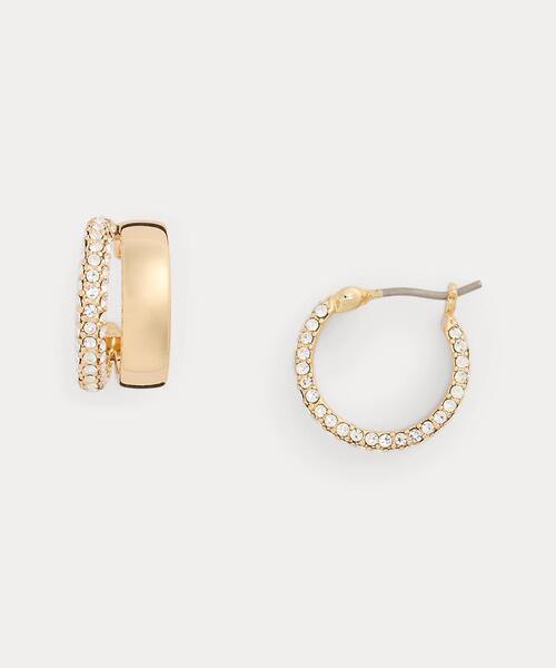 【Ralph Lauren】クリスタル パヴェ フープピアス 手元に在庫♪ Ralph Lauren】クリスタル ツイストロープ パヴェフープピアス