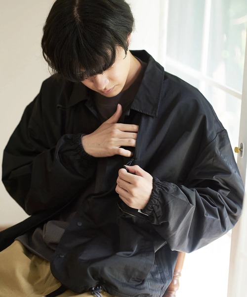 go slow caravan(ゴースローキャラバン)の「Duckster/ダックスター コットンナイロン サイドルーズコーチJKT(ナイロンジャケット・メンズ・ベージュ/ブラック/オリーブ・LARGE/X-LARGE/MEDIUM)」の20枚目の写真