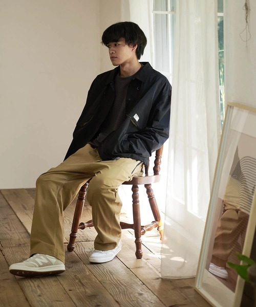 go slow caravan(ゴースローキャラバン)の「Duckster/ダックスター コットンナイロン サイドルーズコーチJKT(ナイロンジャケット・メンズ・ベージュ/ブラック/オリーブ・LARGE/X-LARGE/MEDIUM)」の5枚目の写真