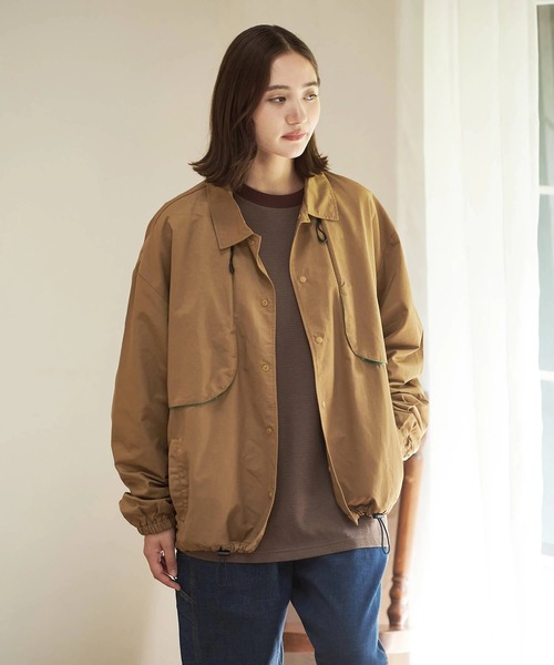 go slow caravan(ゴースローキャラバン)の「Duckster/ダックスター コットンナイロン サイドルーズコーチJKT(ナイロンジャケット・メンズ・ベージュ/ブラック/オリーブ・LARGE/X-LARGE/MEDIUM)」の9枚目の写真