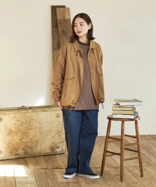 go slow caravan(ゴースローキャラバン)の「Duckster/ダックスター コットンナイロン サイドルーズコーチJKT(ナイロンジャケット・メンズ・ベージュ/ブラック/オリーブ・LARGE/X-LARGE/MEDIUM)」の11枚目の写真