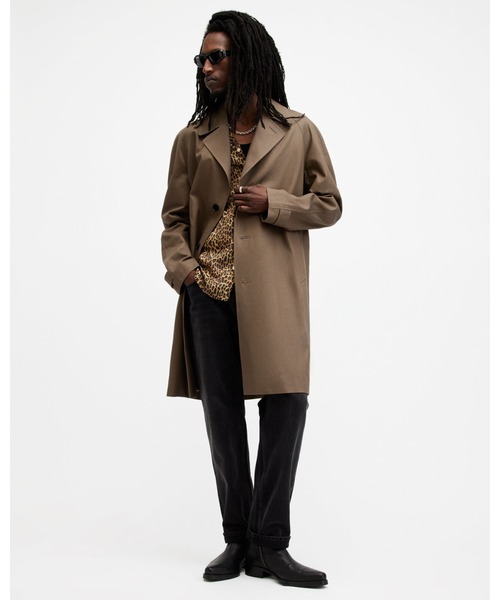ALLSAINTS（オールセインツ）の「MONTELL RELAXED FIT MAC OVERCOAT | MONTELL リラックス フィット MAC オーバーコート（チェスターコート・メンズ・ブラウン系その他・S/XS/L/M）」の4枚目の写真