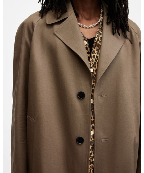 ALLSAINTS（オールセインツ）の「MONTELL RELAXED FIT MAC OVERCOAT | MONTELL リラックス フィット MAC オーバーコート（チェスターコート・メンズ・ブラウン系その他・S/XS/L/M）」の7枚目の写真